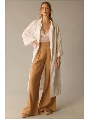 Anthropologie | Textured Collared Kimono Swim Coverup ~ One Size